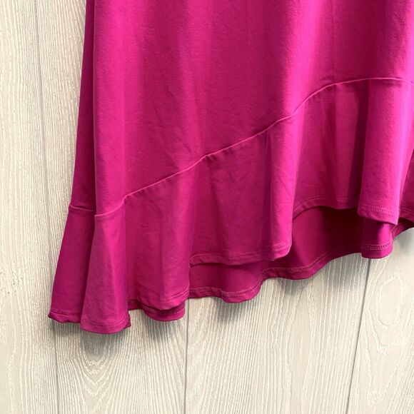 Susana Monaco U-Neck Assymetrical Dress Sleeveless Peony Pink Small NWT - Picture 6 of 8